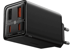 BASEUS GaN6 hišni polnilec, 60W, 2x USB, 2x USB-C, črn (P10162701113-00)