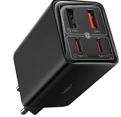 BASEUS GaN6 hišni polnilec, 60W, 2x USB, 2x USB-C, črn (P10162701113-00)