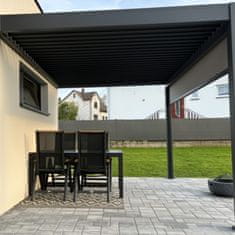 Rojaplast Bioklimatska pergola INTRO PLUS 4x3m, aluminij – za pritrditev na steno