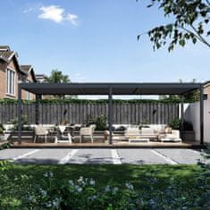 Rojaplast Bioklimatska pergola INTRO DUO 8x4 m, aluminij - samostoječa, tri-conska