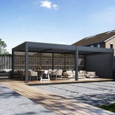Rojaplast Bioklimatska pergola INTRO DUO 8x4 m, aluminij - samostoječa, tri-conska