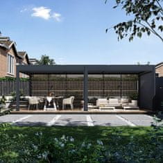 Rojaplast Bioklimatska pergola INTRO DUO 8x4 m, aluminij - samostoječa, tri-conska