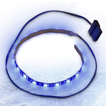 Inter-tech LED Strip 30cm Molex LED trak modra osvetlitev