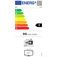 Sharp NEC NEC Multisync E658 164cm (65") UHD IPS informacijski monitor