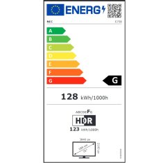 Sharp NEC NEC Multisync E758 189,3cm (74,5") 4K IPS 18/7 zvočniki informacijski monitor