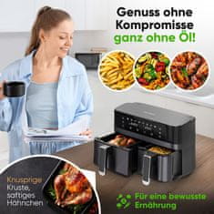 ProfiCook FR 1295 H Friteza z vročim zrakom 9L dvojna 1x5,5 1x3,5
