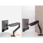 Brateck LDT60-C012 HEAVY DUTY namizno držalo za 1 monitor, črno