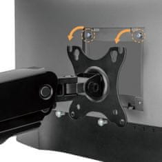 Brateck LDT60-C012 HEAVY DUTY namizno držalo za 1 monitor, črno