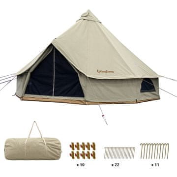 King Camp Glamping šotor Khan 400 x 400 x 270 cm