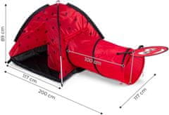 ECOTOYS Otroški šotor z vhodnim tunelom Ladybug