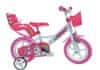 Dino bikes Unicorn 12" - otroško kolo bele barve