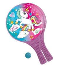 Kubisport Žoga za plažo - komplet 2 palic in žoge s potiskom UNICORN