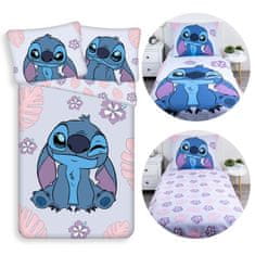 Disney DISNEY Stitch Blue, dvostranska, bombažna otroška posteljnina z zadrgo, 100% BOTH 140x200cm OEKO-TEX 
