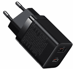 BASEUS Super Si Pro Quick hišni polnilec USB + USB-C, 30W, črn (CCSUPP-E01)