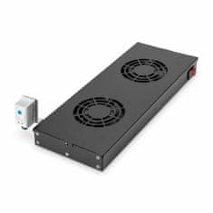 Digitus hladilna enota 2x ventilator s termo. strop/rack črna DN-19 FAN-2-HO-SW