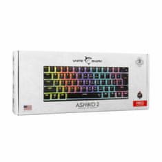 White Shark tipkovnica USB črno/rdeča mehanska stikala US GK-2202 ASHIKO-2B
