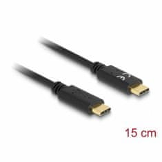 Delock kabel USB C-C 15cm 100W 5A črn 85356