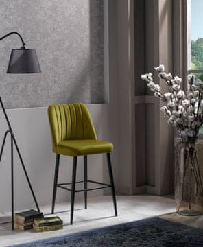 Woody Fashion Komplet barskih stolčkov (4 deli), Vento - rumena