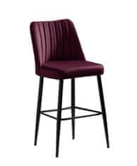 Woody Fashion Komplet barskih stolčkov (4 deli), Vento - Claret Red