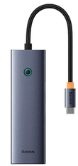 BASEUS priklopna postaja, 1x HDMI 4K 30Hz, 2x USB 3.0+1xPD 100W+RJ45+SD/TF3.0 (B00052805813-00)