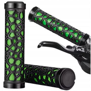 Korbi Zeleni kolesarski ročaji z vijačenjem za krmilo, gripi