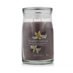 Yankee Candle Signature Smoked Vanilla & Cashmere 567 g dišeča svečka