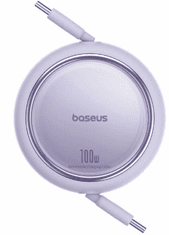 BASEUS izvlečni kabel, USB-C - USB-C, 1m, 100W, vijoličen (P10364500511-00)