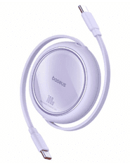 BASEUS izvlečni kabel, USB-C - USB-C, 1m, 100W, vijoličen (P10364500511-00)