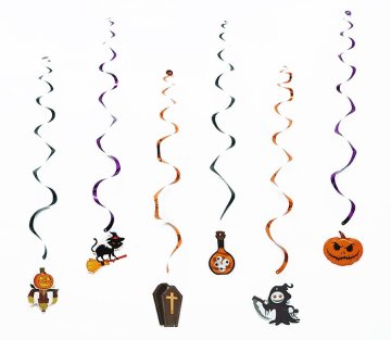 Korbi Halloween Stropna Dekoracija - 6 Kos Požiralniki