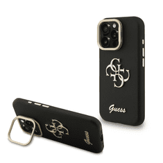 Guess Cam Stand GUHCP15LPCS4GSK ovitek za iPhone 15 Pro s stojalom - črn