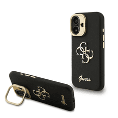 Guess Cam Stand GUHCP16SPCS4GSK ovitek za iPhone 16 s stojalom - črn