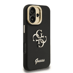 Guess Cam Stand GUHCP16SPCS4GSK ovitek za iPhone 16 s stojalom - črn
