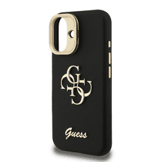 Guess Cam Stand GUHCP16SPCS4GSK ovitek za iPhone 16 s stojalom - črn