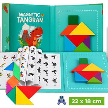 Cool Mango Magnetna 3D sestavljanka knjiga – Tangramy