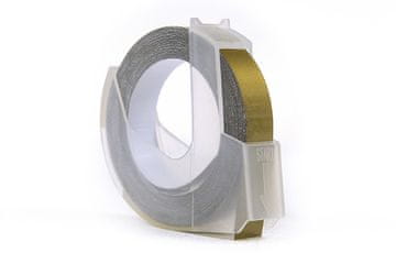 Jetworld JetWorld 3D trakovi Dymo White on Gold (relief, relief) 9 mm x 3 m (S0898190) (10 kosov).