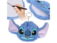 Disney DISNEY Stitch KRZNEN obesek za ključe, MINI beležnica z navadnimi stranmi, OBESEK, BELEŽNICA 2v1 