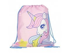 STARPAK ENOROŽEC Roza, dekliška torba za čevlje pri TELESNI VZGOJI, šolska torba na rami za dekleta 32x38 cm 