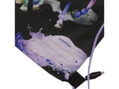 STARPAK Konj Dekliška črna torba za čevlje za TELESNO VZGOJO, šolska torba na rami za dekleta 32x38 cm 