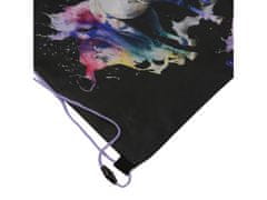 STARPAK Konj Dekliška črna torba za čevlje za TELESNO VZGOJO, šolska torba na rami za dekleta 32x38 cm 