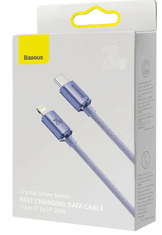 BASEUS kabel USB Tip-C - Lightning, 1,2m, 20W, vijoličen (CAJY000205)