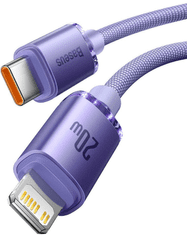 BASEUS kabel USB Tip-C - Lightning, 1,2m, 20W, vijoličen (CAJY000205)