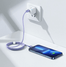 BASEUS kabel USB Tip-C - Lightning, 1,2m, 20W, vijoličen (CAJY000205)