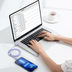 BASEUS kabel USB Tip-C - Lightning, 1,2m, 20W, vijoličen (CAJY000205)