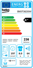 Beko Sušilni stroj BM3T38230W