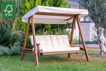 Woody Fashion Vrtni dvojni gugalni stol
