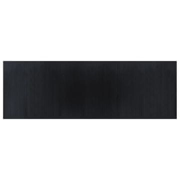 Vidaxl Preproga pravokotna črna 100x300 cm bambus