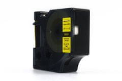 shumee Nadomestni pisalni trak JetWorld Dymo Rhino, črn na rumeni, 19 mm x 3,5 m, najlon (18491) (S0718090)