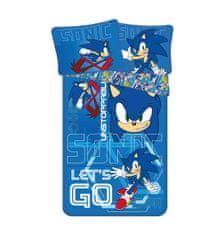 Jerry Fabrics Vključeno platno Sonic Lets go Cotton, 140/200, 70/90 cm