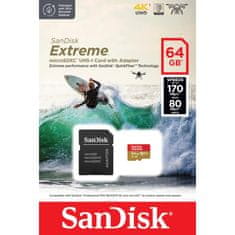 SanDisk Professional KARTICA 64GB Extreme microSDXC 170MB/s + adapter