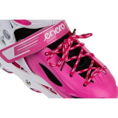 Rolerji 4v1 Enero KIDS - roza-beli, Velikost 26-29, B-041-XS